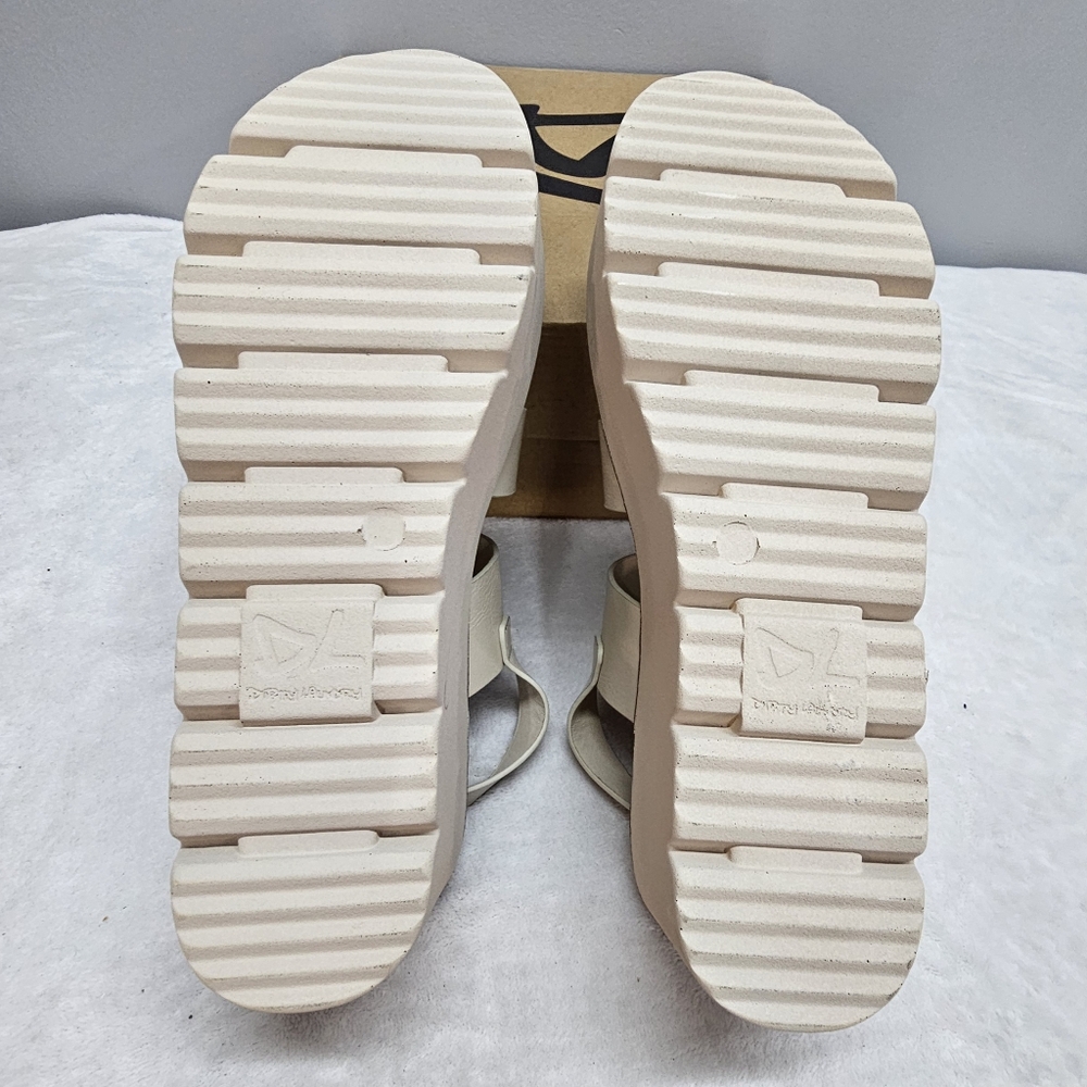 Women's DIRTY LAUNDRY Cream Platform Wedge Sandals SZ 9.5 NEW - Picture 7 of 10